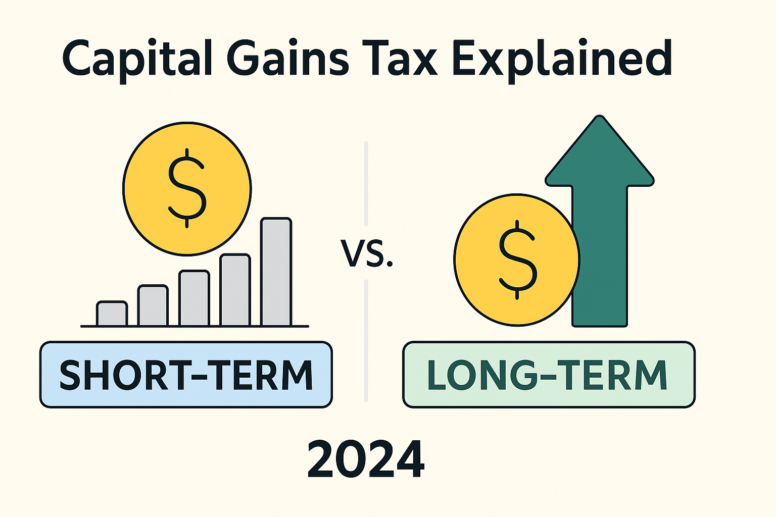 Capital Gains Tax Explained: Short-Term vs. Long-Term Rates in 2024