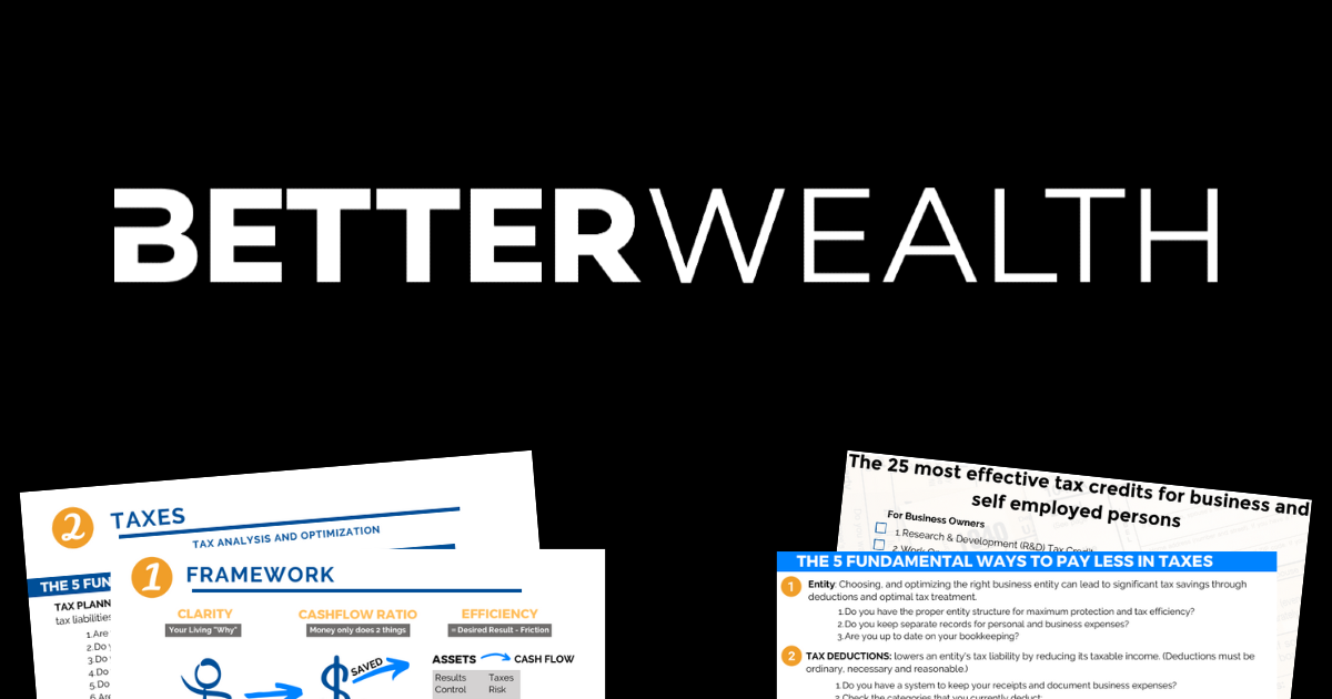 tax checklist + wealth efficiency packet